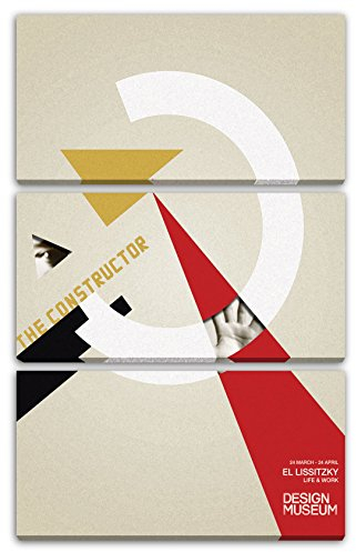 Printed Paintings Leinwand 3-teilig(80x120cm): EL Lissitzky - Constructivism
