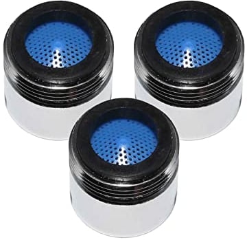 Aireador de grifo macho de 18 mm, 6 litros por minuto, agua, ahorro de energía, reducción de facturas, cromo, paquete de 3