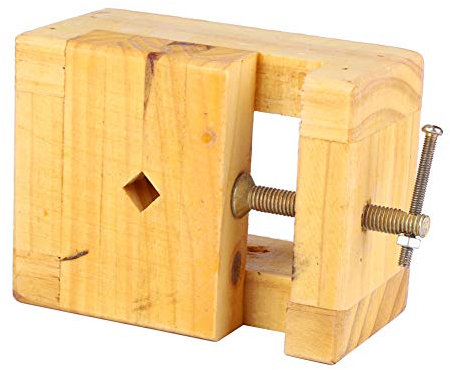 Beech Wooden Vice, Wooden Mini Flat Clamp Table Bench Vice Engraving Bed Wood Work Fixing Tool for Woodworking Carving(Large)