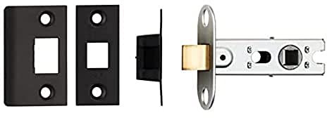 Carlisle Brass BTL25 BTL25MB CE B/T Tubular MORTICE Latch Square, Matt Black, 64mm / 2.5