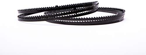 Encut Lot de 2 lames de scie à ruban haute performance 1490 x 8 x 0,65 mm, 6 dents par pouce, en acier à outils, pour Scheppach Basa 1, etc. Convient pour bois, contreplaqué, aluminium, plastique,