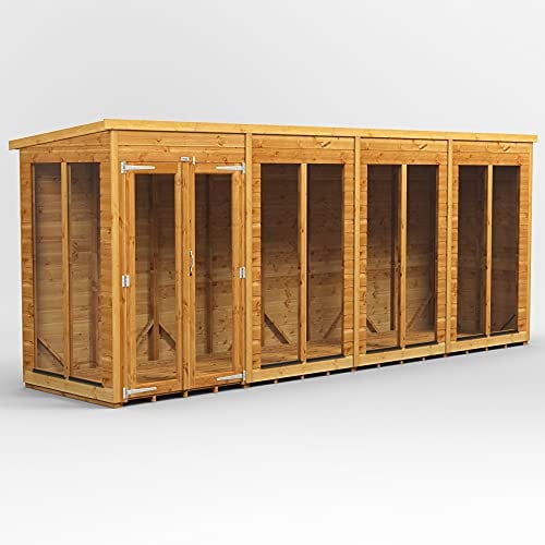 Power Schuppen Sommerhaus 40,6 x 10,2 m Pultdach Holzhaus 40,6 x 10,2 cm