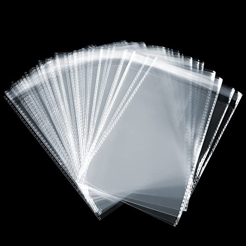 GWHOLE Sac Plastique Transparent Alimentaire 200Pcs Pochon Plastique 19 x 13cm Sachet Cellophane Transparent avec Fermeture Adhésive Sacs en Plastique Opp pour Biscuits Bonbons Chocolats Jouets