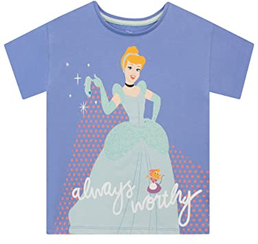 Disney T-Shirt Fille Cinderella Bleu 3-4 Ans