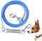 Mi Metty Dog Tie Out Cable, Chew Proof Dogs Runner Cable, Heavy Duty Dog Tether, Training Pet Leash for Large Dogs Up to 125lbs,Lead for Yard Outdoor and Camping (Blue, 20ft(6M))