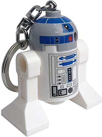 IQ Lego Star Wars - R2D2 Schlüsselanhänger mit LED-Taschenlampe Spielzeuggeschenke für Kinder - 76 mm große Figur - 2 CR2025 Batterien enthalten