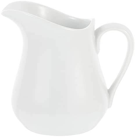 DOITOOL Taza De Leche De Cerámica Taza De Espumador De Leche Jarras De Salsa Dispensador De Jarabe Jarra De Crema De Cerámica Vertedor De Leche De Vaca Salsera Café Fuerte Clásico