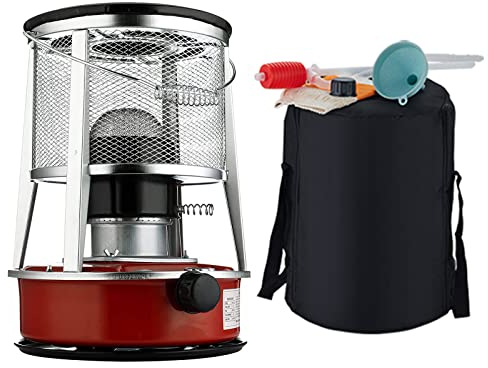 Xrdbfd Petroleumofen Für Innenräume, Petroleum Heizung Mit Automatischem Feuerlöscher, Praktische Petroleum Heizung, Petroleumkocher Heizer Für Camping Im Freien,4.6Lred