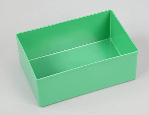 PROREGAL Sortimentskasten EuroPlus Insert | HxBxT 6,3x10,8x16,2cm | Grün | PROREGAL Sortimentskasten, Kleinteilemagazin, Sortierbox, Werkzeugkasten