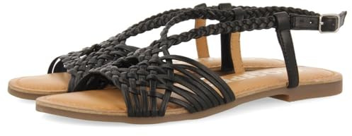 GIOSEPPO AIDONE Flache Sandalen für Damen, Schwarz, 37 EU, Schwarz, 37 EU