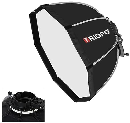 Triopo KX65 Softbox 25,6 Zoll/65 cm Octagon Umbrella Fotografie Softbox für Godox V1 AD200Pro Rundkopfblitz Speedlite Speedlight Softbox Lichtdiffusor