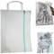 Syiyunran Custodia Per Libri Libro Protettore - Pure White Canvas Book Cover, School Bag Con Tasca Anteriore, Cerniera E Maniglia Portatile, Regalo Per Amanti Dei Libri (Può Fai Da Te Disegno)