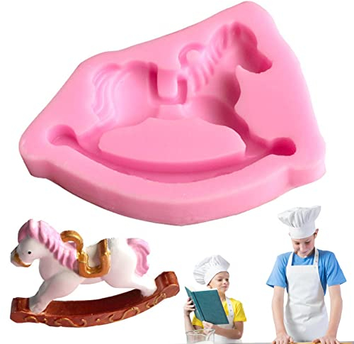 JINGAN Running Horse Mold | Animal Chocolate Molds | Chocolate Fondant Mold Cupcake Cake Topper Decoration Desserts Soap Mould