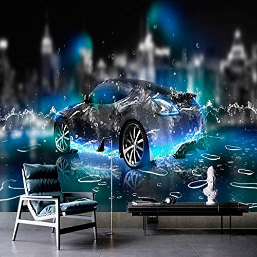 Tapete Cool Sportwagen Foto Wandkunst 3D Wandbild Aufkleber Büro Wohnkultur Tapeten Wohnkultur Fototapete 3D Effekt Wohnzimmer Schlafzimmer Kinderzimmer-300cm×210cm