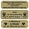 QIPAN Brushed Brass Personalized Name Plaque,Engraved Custom Name Plate,Engraving Custom Name Plate with Adhesive Backing or Screws for URN,Trophy, Picture Frame