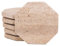 SPESHSTONES Lot de 6 dessous de verre Travertin pour boissons, 9,5 cm, fait à la main en marbre pour table basse, décoration de salle à manger et de cuisine, essentiels pour la maison et le bureau