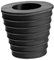 Fenteer Accesorio de Base de cuña de Cono de Paraguas de 38mm para Soporte de sombrilla Multiusos para Exteriores de Goma, Negro