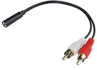 LIWEARE 2 Stück 3.5mm Buchse auf 2 RCA Stecker Stereo Audio Y Kabel, Aux Klinkenkabel Adapterkabel Y Splitter Stereo, kompatibel für TV, Smartphones, MP3, Tablets, Lautsprecher