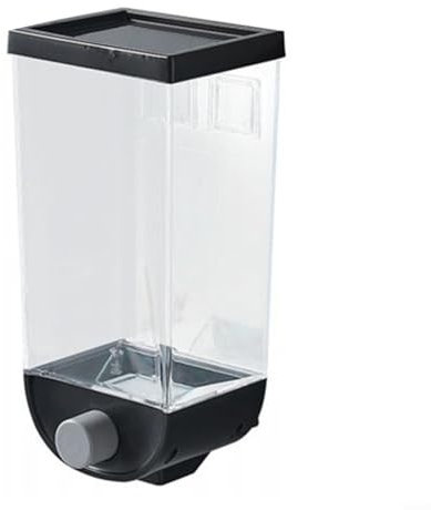 Sleek Müsli-Aufbewahrungslösung, Wand-Organizer zur Aufbewahrung von Mehl, Zucker, Kaffee (1,5 l, schwarz)