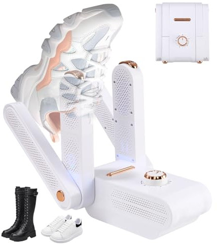 LEAZZLE elektrisch Fußwärmer,Schuhtrockner elektrisch,skischuhtrockner,Schuhwärmer mit Doppelständer,Shoe Dryer mit Timer,Schuhe Trockner,Optimal für Ski,Fußball,Weitere Sportarten,Schnelltrocknung