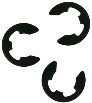 KSeSii 10/50 Stück M2 M3 M4 M5 M6 M8 M10-M24 Schwarzer Edelstahlschaft Externer Sicherungsring E Clip Lock Sicherungsring Unterlegscheibe(Black Carbon Steel,M3.5 (50pcs))