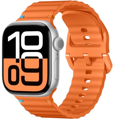 Netolo Sport Straps Compatible with Apple Watch Strap 40mm 41mm 38mm 42mm(Series 10) for Men Women, Soft Silicone Band for Apple Watch SE Strap/iWatch Strap Series 10 9 8 7 6 5 4 3 2 1