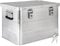 Aluminium Box mit Deckel Silber Alu Kiste Box Alukiste 65 Liter Transportbox Metallbox Alu Aufbewahrungsbox Boxen Abschliessbar Metallkiste Trucky