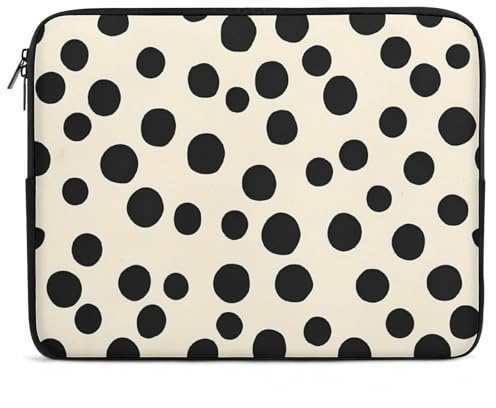 Laptop Hülle Tasche Polka Dots Beige Muster Laptop Tasche Stoßfeste Wasserdicht Laptoptasche, Für Travel, Laptops, Männer, 15In