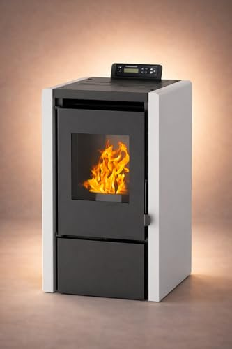NEMAXX® PC5 poêle à granulés 5,3 kW A+ jusqu’à 120 m³ – Modes Chrono & ECO, prêt pour WiFi (application en option), écran & télécommande, protection contre la surchauffe & arrêt automatique – Gris