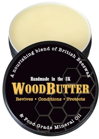 British Beeswax Wood Butter — Food Safe Chopping Board Conditioner & Wood Polish | Natural Mineral Oil | Restores & Protects Wooden Surfaces | 150ml