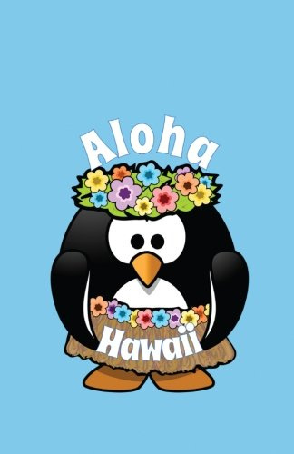 Notizbuch Reisetagebuch Aloha Hawaii Pinguin:130 Seiten Softcover Einschreibbuch mit Punktraster Bullet Journal Ideen Organizer
