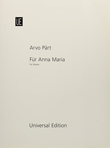 Für Anna Maria: Klavier. Partitur.
