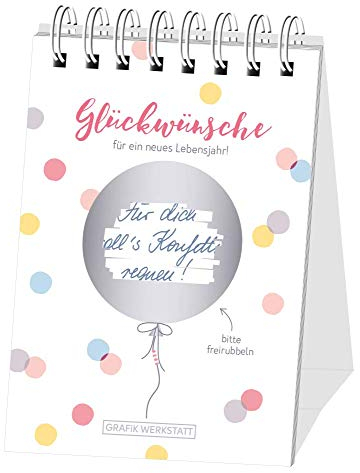 Rubbel-Tischkalender Glückwünsche: Tischkalender - nicht jahresgebunden