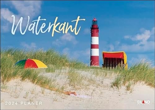 Waterkant Planer 2024. Großer Wandplaner 2024 mit atemberaubenden Fotos deutscher Nordsee- und Ostsee-Küsten. Foto-Wandkalender 2024 zum Eintragen. 31 x 22 cm. Querformat
