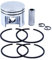 Haishine Juego de Aros de pistón de 10 mm de Aros de de 38 mm con Aros de 2 Piezas para Piezas de Repuesto de Motosierra para STIHL MS180 018 MS 180