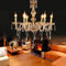 TRY-YEAN Lustre Cristal Doré à 6 bras E14 Lustre Salon Cristal K5 Lampe de Plafond Moderne pour Chambre Couloir Entrée