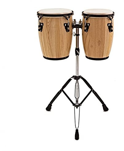 Mini Conga Drums Set Trommel mit Ständer von Gear4music 9 + 10