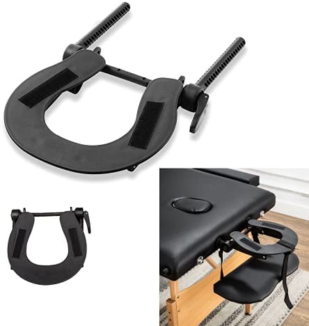 HOINCO 1Pcs Massage Table Face Cradle, Black Face Cradle Massage Table Bed Face Cradle Standard Universal Adjustable Headrest Cradle for Massage Tables Headrest