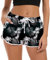 Rave on Friday Donna Pantaloncini da Spiaggia Fiore Nero Quick Dry Costume da Bagno Elastico Sportivi Pantaloni Shorts Swimwear per Lo Yoga Jogging Piscina in Spiaggia Sportivo, M