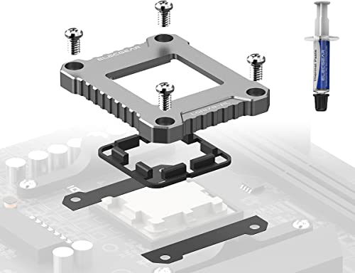 ElecGear AMD CPU Contact Frame for Ryzen 7000 Zen4 Series, Aluminum Mod ILM for AMD AM5 LGA1718 Socket, Replacement CPU Fixing Buckle with Thermal Paste Guard