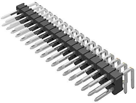 Header, 2,54 mm, THT, R/A, 4-Wege, PC-Board-to-Board-Pin-Headers, 10 Stück | TSW-102-08-G-D-RA