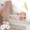 lilimaus Betthimmel Babybett in 12 Farben [inkl. Himmelstange] - Himmel Babybett aus 100% Baumwolle Musselin - Betthimmel Mädchen & Jungen - Himmelbett Vorhänge mit Stange - Kinder Babyzimmer Deko