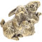 LIFKOME 2st Kaninchen-Statue Aus Messing Hasenfiguren Messing Tierkreis-Kaninchen-skulptur Glückshäschen-Statue Neujahr Hase 2023 Figur Hasenjahr-Statue Mondkalender Modellieren