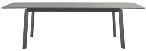 IDIMEX Gartentisch Verano ausziehbar mit Butterflysystem, 180-260 x 75 x 103 cm, anthrazit, Aluminium - wetterfest, stabil - Terassentisch, Balkontisch