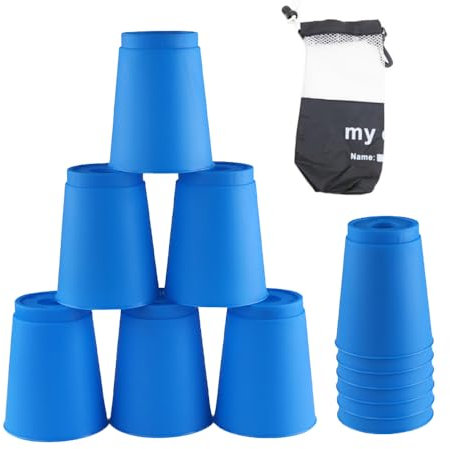 Ieron 12pcs Stacks Cups, Sports Stacking Cups for Training Game Challenge Competition Party