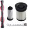 Alanmoship Hauptroller Bürste Bar Staubsaugerfilter Zubehör Set Für Miele Triflex HX1 Cat & Dog,Triflex HX1 Pro,Triflex HX2 Cat & Dog,Triflex HX2 Pro Handstaubsauger Ersatzteile