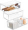 W&H Schubladen Organizer Badezimmer, 3 Stück Kosmetik Organizer Schublade, Schminktisch Organizer für Schublade, Acryl Organizer Bad für Spiegelschrank, für Waschtisch, Schreibtisch, Badezimmer