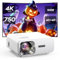 Proiettore 4 K【Auto Messa a fuoco &Auto 4P/4D Keystone】30000L 1080P Full HD WiFi6 Bluetooth5.2 Proiettore Jimveo supporta videoproiettore 4K Home Cinema con zoom 50% 400''Display LED Beamer Piccolo