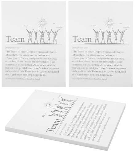 HENGBIRD 20er Set Team Karte A6 Kleine Kollegen Geschenk Kleines Mitarbeiter Geschenke Abschiedskarten Büro Arbeit Mitarbeiter Weihnachten Grußkarte Dankeskarte Dankeschön Teamkarte für Kollegin