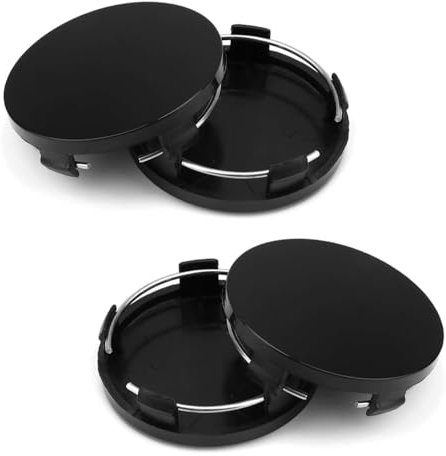 WANGZENIU 4 Stück Auto-Nabenkappen für Jeep Renegade Facelift 2018, ABS+Legierung schwarz, Radkappe, Schnappinstallation